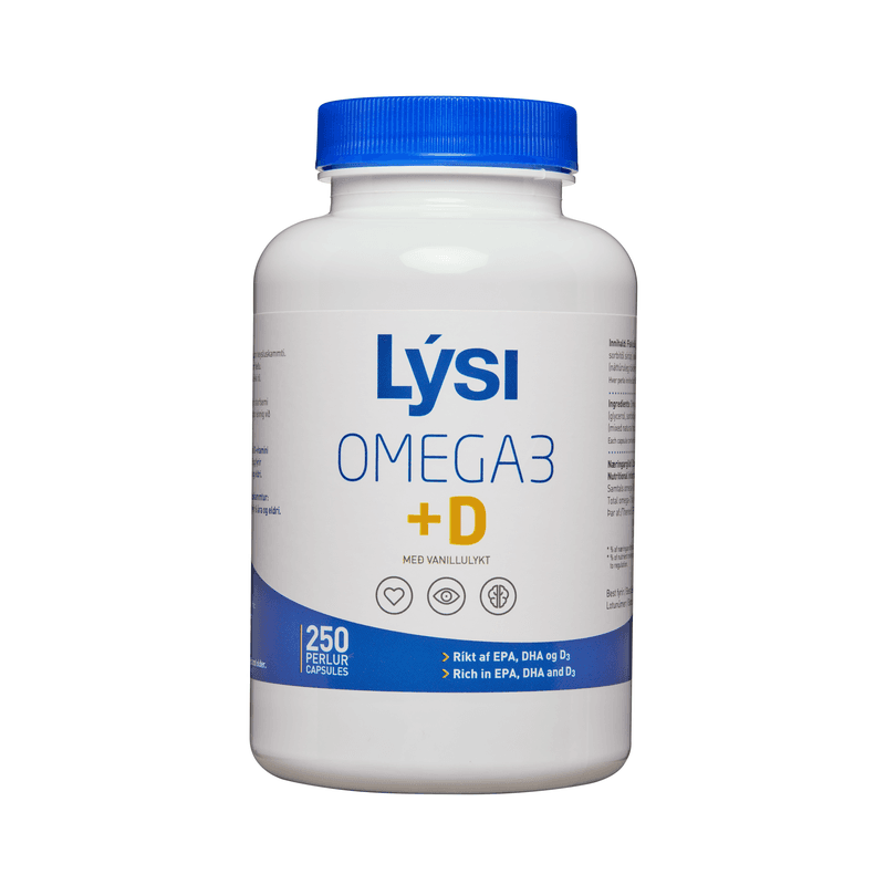 Lýsi Omega-3 + Vitamin D (250 capsules)